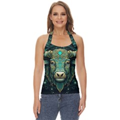 Bull Star Sign Basic Halter Top by Bangk1t