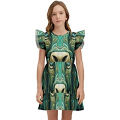 Bull Star Sign Kids  Winged Sleeve Dress by Bangk1t