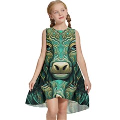 Bull Star Sign Kids  Frill Swing Dress by Bangk1t