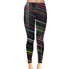 False Prismatic Black Background Leggings  by Bangk1t