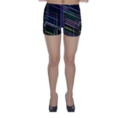 False Prismatic Black Background Skinny Shorts by Bangk1t