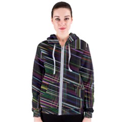 False Prismatic Black Background Women s Zipper Hoodie by Bangk1t