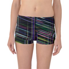 False Prismatic Black Background Boyleg Bikini Bottoms by Bangk1t