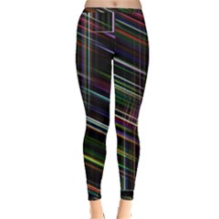 False Prismatic Black Background Inside Out Leggings by Bangk1t