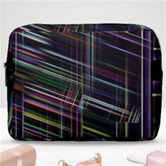 False Prismatic Black Background Make Up Pouch (large) by Bangk1t