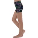 False Prismatic Black Background Kids  Lightweight Velour Yoga Shorts View2