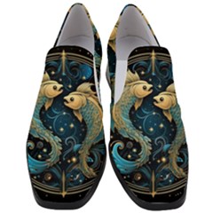 Fish Star Sign Women Slip On Heel Loafers by Bangk1t