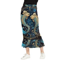 Fish Star Sign Maxi Fishtail Chiffon Skirt by Bangk1t