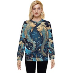 Fish Star Sign Hidden Pocket Sweatshirt by Bangk1t