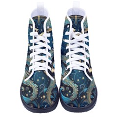 Fish Star Sign High-top Canvas Sneakers by Bangk1t