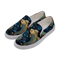 Fish Star Sign Women s Canvas Slip Ons by Bangk1t