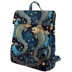 Fish Star Sign Flap Top Backpack