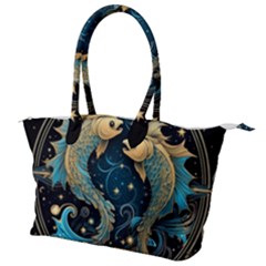 Fish Star Sign Canvas Shoulder Bag