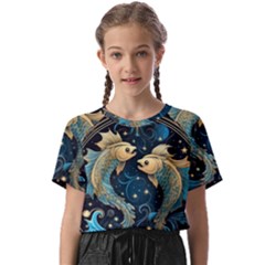 Fish Star Sign Kids  Basic Tee