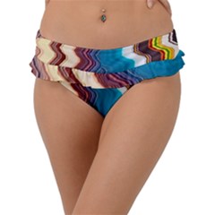 Line Vertical Lines Color Lines Frill Bikini Bottoms by Bangk1t