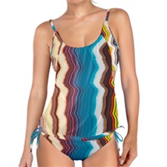 Line Vertical Lines Color Lines Tankini Set by Bangk1t