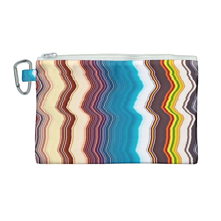 Line Vertical Lines Color Lines Canvas Cosmetic Bag (Large)