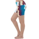 Line Vertical Lines Color Lines Lightweight Velour Yoga Shorts View2