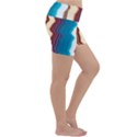 Line Vertical Lines Color Lines Lightweight Velour Yoga Shorts View3