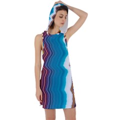 Line Vertical Lines Color Lines Racer Back Hoodie Dress by Bangk1t