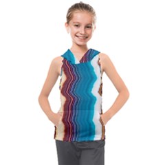 Line Vertical Lines Color Lines Kids  Sleeveless Hoodie by Bangk1t