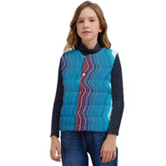 Line Vertical Lines Color Lines Kid s Short Button Up Puffer Vest	 by Bangk1t