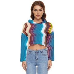 Line Vertical Lines Color Lines Women s Lightweight Cropped Hoodie by Bangk1t