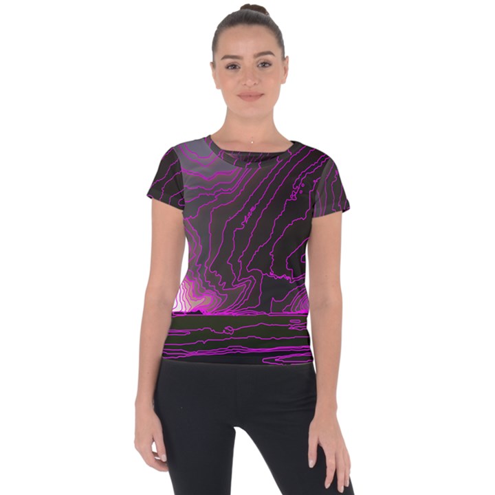 Pink Storm Pink Lightning Short Sleeve Sports Top 