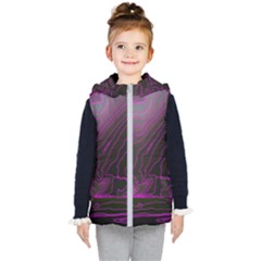 Pink Storm Pink Lightning Kids  Hooded Puffer Vest by Bangk1t