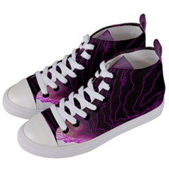 Pink Storm Pink Lightning Women s Mid-top Canvas Sneakers by Bangk1t