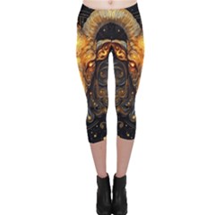 Aries Star Sign Capri Leggings  by Bangk1t