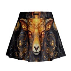 Aries Star Sign Mini Flare Skirt by Bangk1t