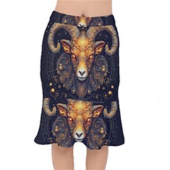 Aries Star Sign Short Mermaid Skirt by Bangk1t