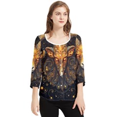 Aries Star Sign Chiffon Quarter Sleeve Blouse by Bangk1t