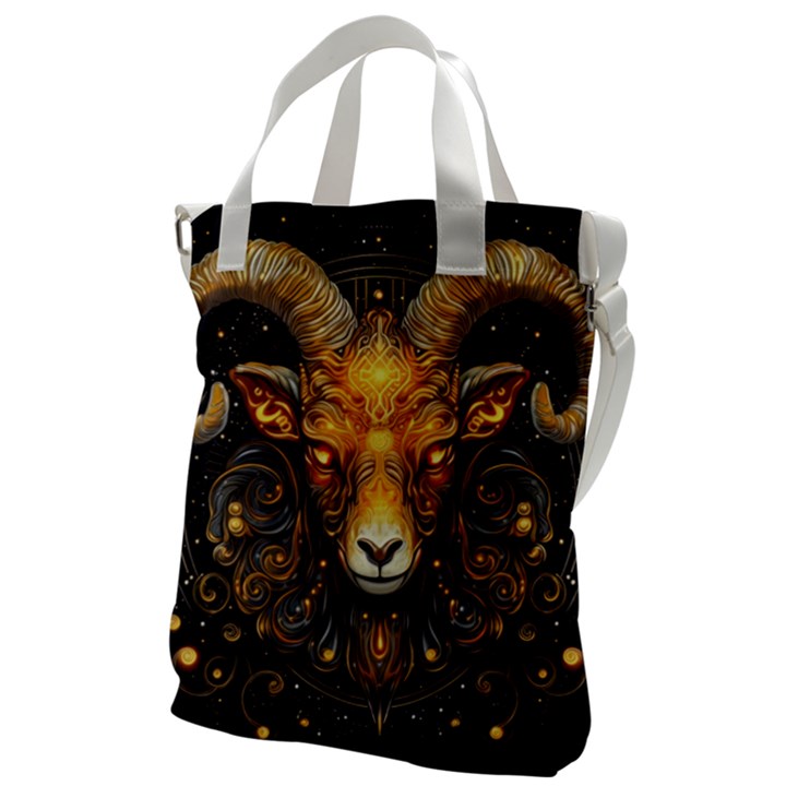 Aries Star Sign Canvas Messenger Bag