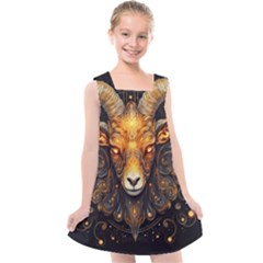 Aries Star Sign Kids  Cross Back Dress by Bangk1t