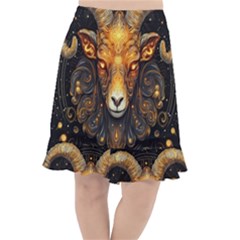 Aries Star Sign Fishtail Chiffon Skirt by Bangk1t