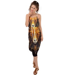 Aries Star Sign Waist Tie Cover Up Chiffon Dress by Bangk1t