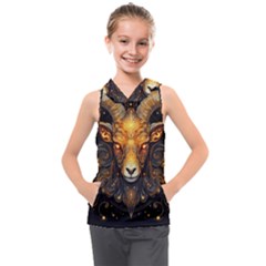 Aries Star Sign Kids  Sleeveless Hoodie by Bangk1t