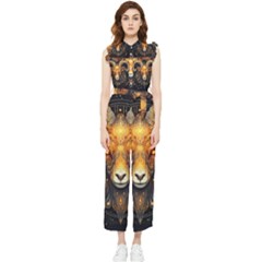 Aries Star Sign Women s Frill Top Chiffon Jumpsuit by Bangk1t