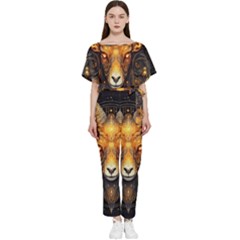 Aries Star Sign Batwing Lightweight Chiffon Jumpsuit by Bangk1t