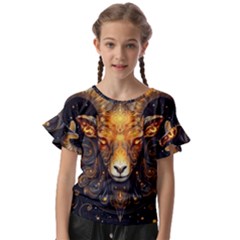 Aries Star Sign Kids  Cut Out Flutter Sleeves by Bangk1t