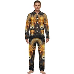 Aries Star Sign Men s Long Sleeve Velvet Pocket Pajamas Set by Bangk1t