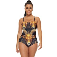 Aries Star Sign Retro Full Coverage Swimsuit by Bangk1t