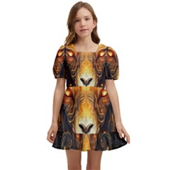 Aries Star Sign Kids  Short Sleeve Dolly Dress by Bangk1t