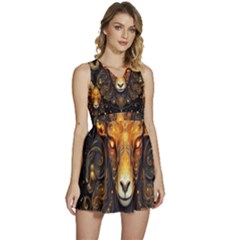 Aries Star Sign Sleeveless High Waist Mini Dress by Bangk1t