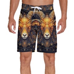 Aries Star Sign Men s Beach Shorts by Bangk1t