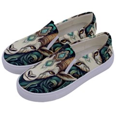 Capricorn Star Sign Kids  Canvas Slip Ons by Bangk1t