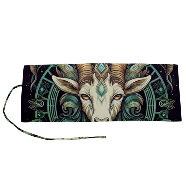 Capricorn Star Sign Roll Up Canvas Pencil Holder (S)