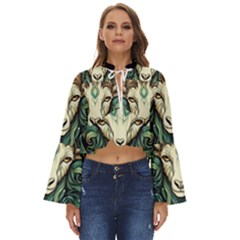 Capricorn Star Sign Boho Long Bell Sleeve Top